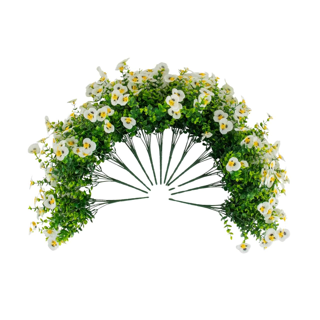 13" UV Resistant Artificial Pansy Bushes, 12ct.